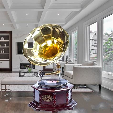 RUWAZA Art Gramophone Player Original Gramophone Record Working ...