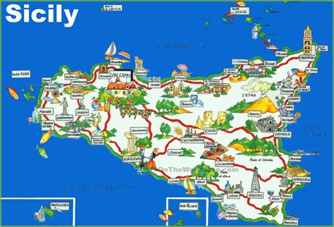 Sicily tourist map