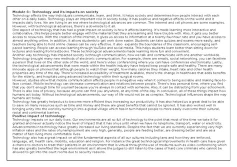 Technology - It helps society and determines how people interact with ...