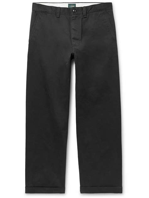 J.Crew - Wide-Leg Cotton-Twill Chinos - Black J.Crew