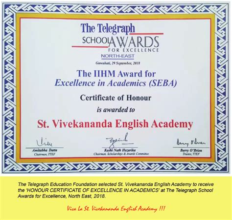 Awards And Recognition | SVEA | Best SEBA school in Guwahati
