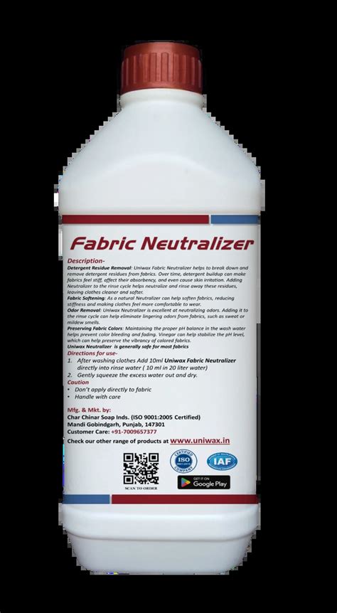 Fabric neutralizer vinegar concentrate color safe