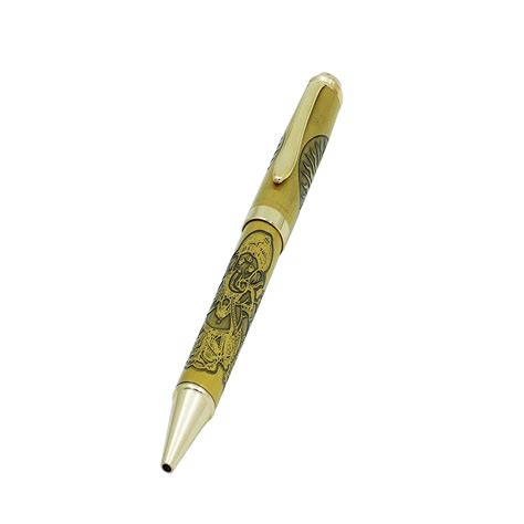 auteur Ganpati Engraved Gold Plated Ball Pen Premium Executive Designer ...