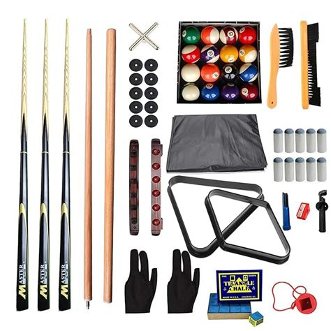 Buy KBA Pool Table Complete Accessories Set with Pool Cue Sticks, Pool ...