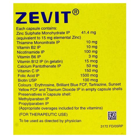 Zevit Capsule | Uses, Side Effects, Price | Apollo Pharmacy