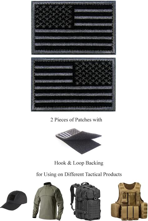 Buy Tactical Patches of USA US American Flag Regular and Reverse, with ...