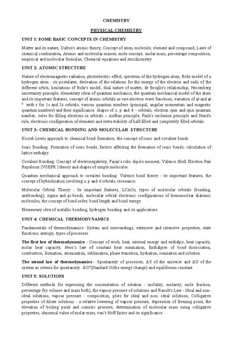 JEE Main Chemistry 2025: Comprehensive Study Notes and Topics - Studocu