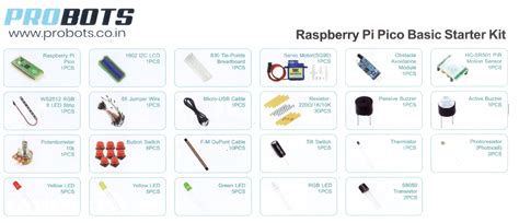 Probots Raspberry Pi Pico Basic Starter Programming Educational Kit Buy ...