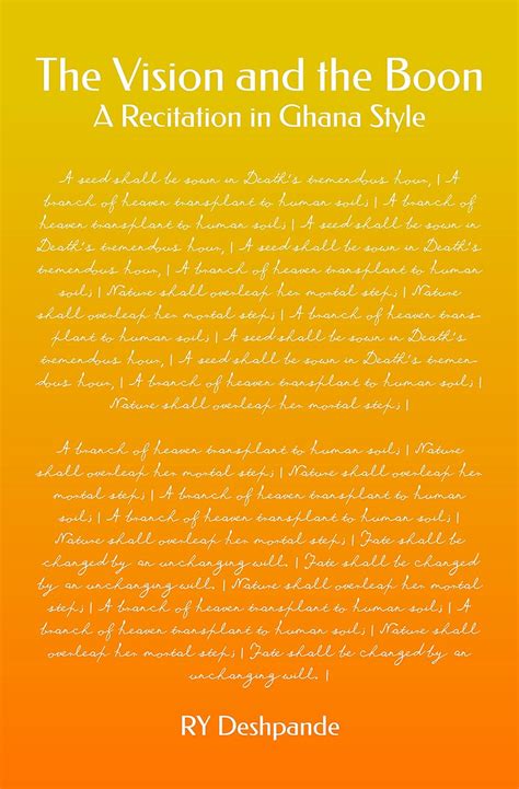 The Vision and the Boon: A Recitation in Ghana Style eBook : Deshpande ...