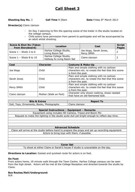 Call Sheet Example 的图像结果