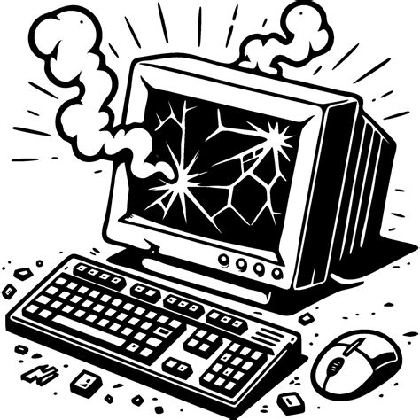 Broken Computer Cartooning Drawing 的图像结果