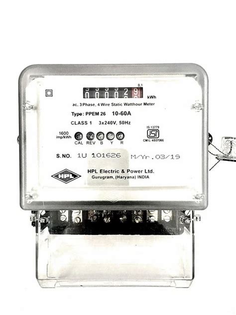 Three Phase Energy Meter - HPL 3 Phase Watt Hour Counter Display Sub ...