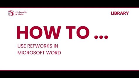 How to Use RefWorks 的图像结果