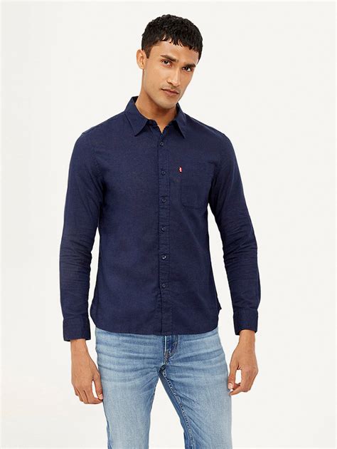 Men's Solid Slim Fit Linen Shirt – Levis India Store