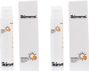 SKINVERVE Sunscreen - SPF 50 ++ PA++ Pack of 2 Seabuckthorn Oil, Alpha ...