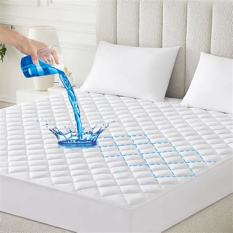 Amazon.com: Aisbo King Mattress Pads Fitted - Non Slip 2 inch Thick ...