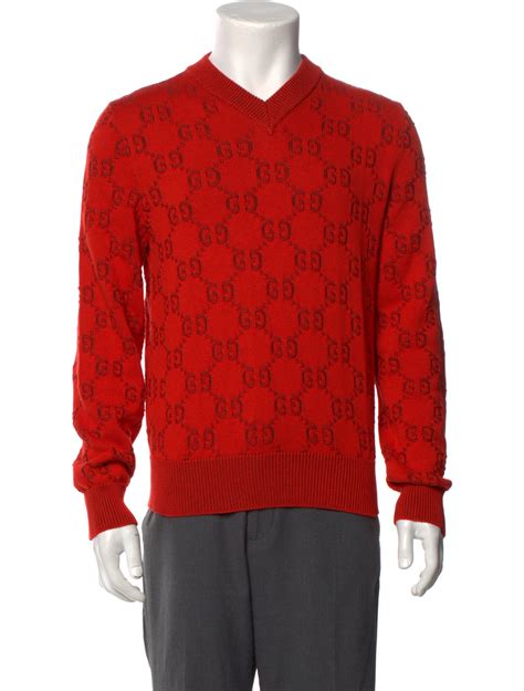 Gucci V-Neck Long Sleeve Pullover w/ Tags - Orange Sweaters, Clothing ...