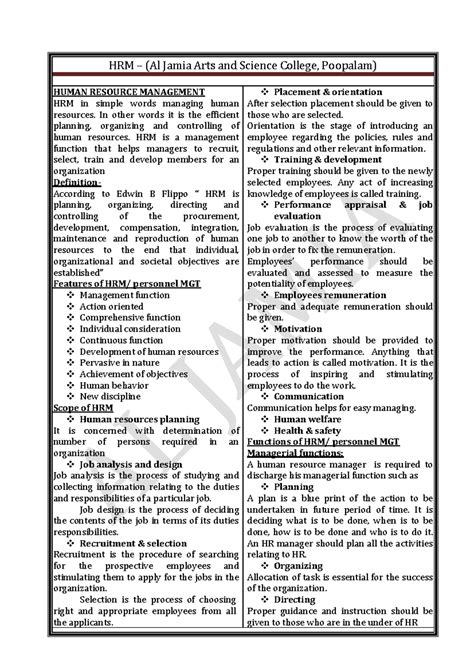 Open HRM short notes - HUMAN RESOURCE MANAGEMENT HRM in simple words ...