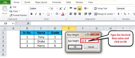 Image result for Excel Changing Multiple Row Sizes