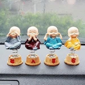 Devika Stylemart Spring Buddha Toy Cute Monk for Car dashboard or ...