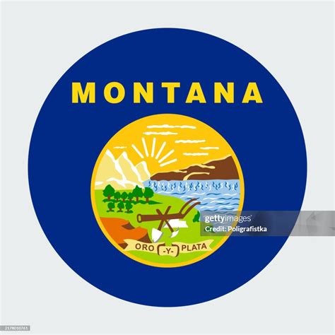 Montana State Flag Vector Circle Icon High-Res Vector Graphic - Getty ...