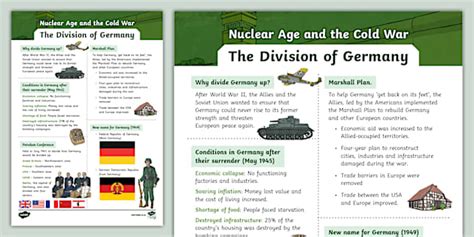 The Cold War: The Division of Germany: Infographic