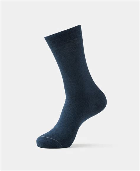 Buy Modal Cotton Crew Length Socks with StayFresh Treatment - Navy 7390 ...