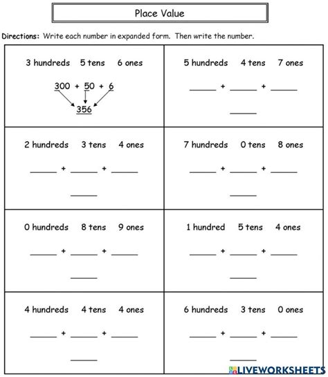 Image result for Expanded Form Grade 4 Worksheets