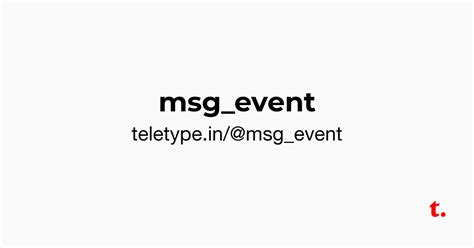 @msg_event — Teletype