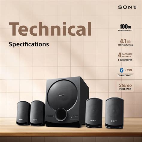 Sony SA-D40M2 All in One 4.1ch Home Theatre System with 100W Power ...