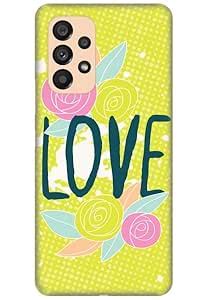 Love Floral Doodle Printed Back Cover Phone Case for Samsung Galaxy A53 ...