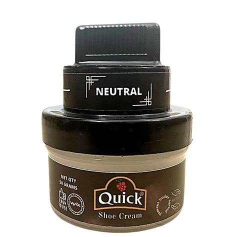 Quick Cream Shoe Polish Color - Natural (Pack 50 Grams) Carnauba Wax ...