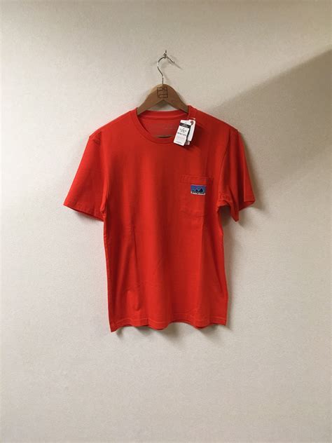Dead Stock 】2009 patagonia M's Vintage Logo Pkt T-Shirt / Made in USA | pqd