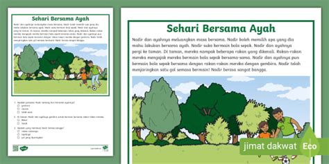 Soalan Bahasa Melayu Tahun 1: Aktiviti Pemahaman - Twinkl