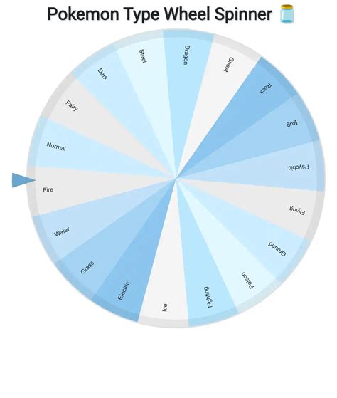 Pokemon Type Wheel Spinner