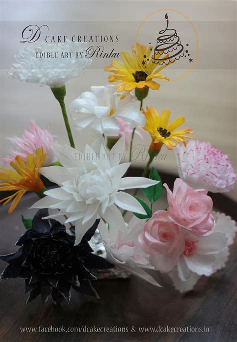 Edible paper flowers - Decorated Cake by D Cake - CakesDecor