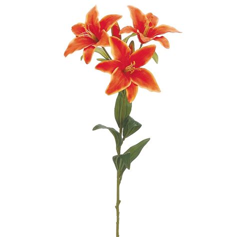 Allstate Two-Tone Day Lily Artificial Floral Spray - 30" - Orange and ...