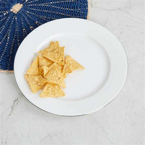 Buy Marshmallow Bone China Rimmed Dinner Plate - 27cm from Home Centre ...