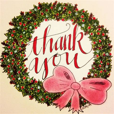 Christmas Thank You Note Cards Wreath - Etsy India