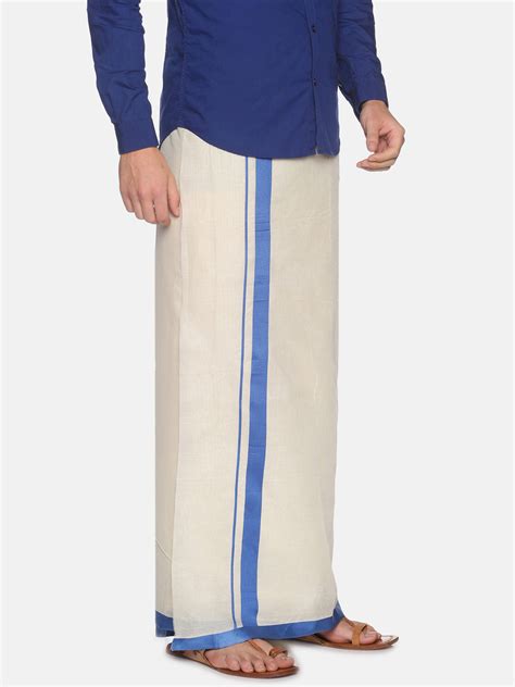 Men Cotton Off White Colour Traditional Mundu / Regular Dhoti ...