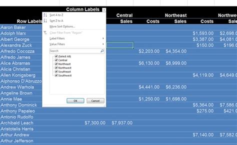 Image result for Filter PivotTable Values