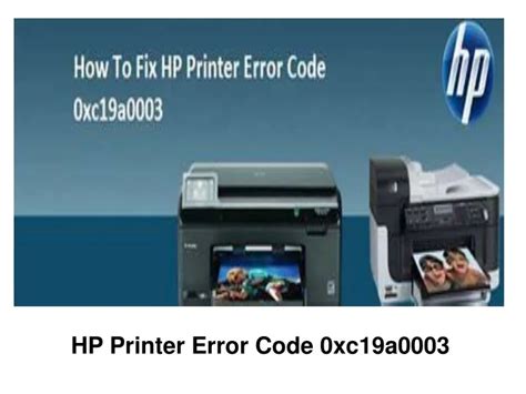 Image result for HP Printer Error Code Caa20003