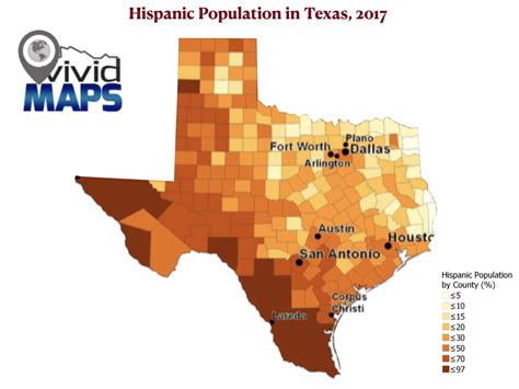Hispanic population Texas map - GeoCurrents