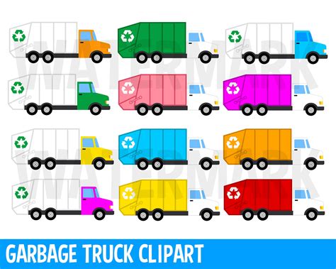 Sanitation Trucks Clip Art Cartoon Garbage Truck Images Free