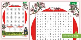 KS2 Japan Word Search (teacher made) - Twinkl