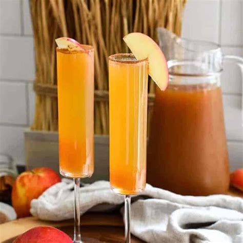 Apple Cider Mimosas (Apple Cider Champagne Cocktail) - Stress Baking