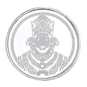 Buy Ananth Jewels Pure Silver Coins 10 grams Khatu Naresh Shri Shyam ...