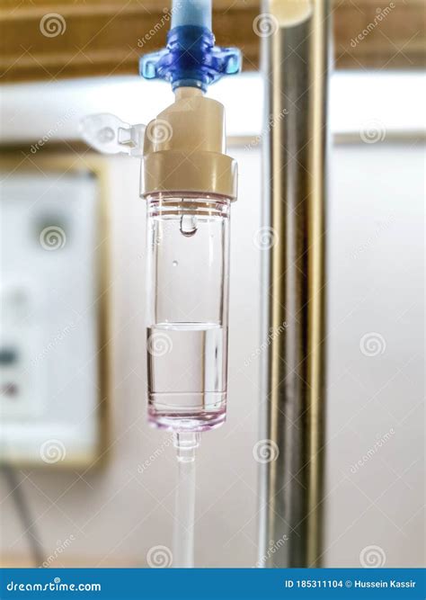 Medical Hanged Serum Dropper In An Hospital Room Stock Photo ...
