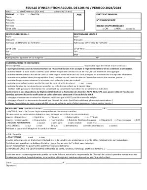 Remplissable En Ligne Fiche-inscription-ALSH-2024.pdf Fax Email ...