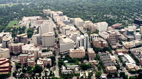 An aerial perspective of Bethesda, MD - YouTube